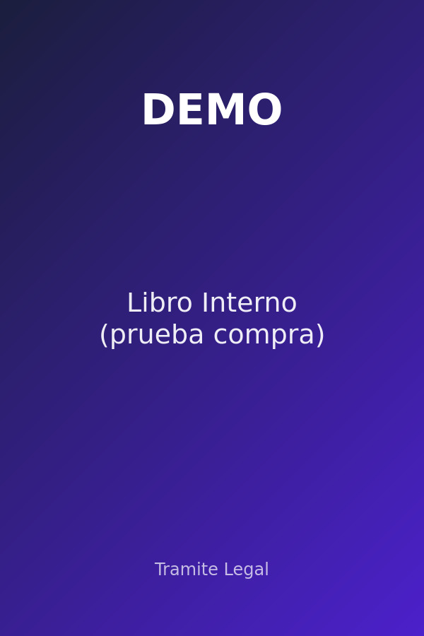 Demo libro interno (prueba compra)